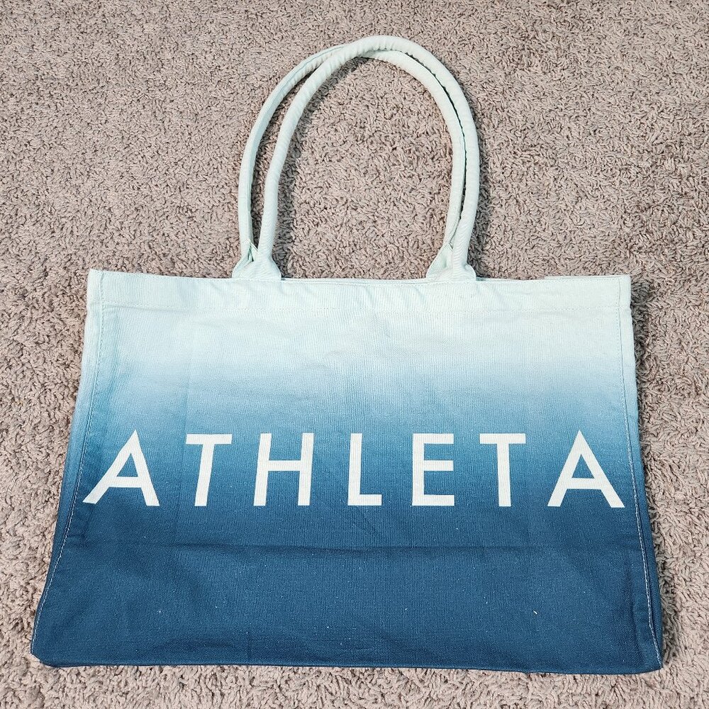 ATHLETA Large Cotton Canvas Travel Gym Shopping Bag